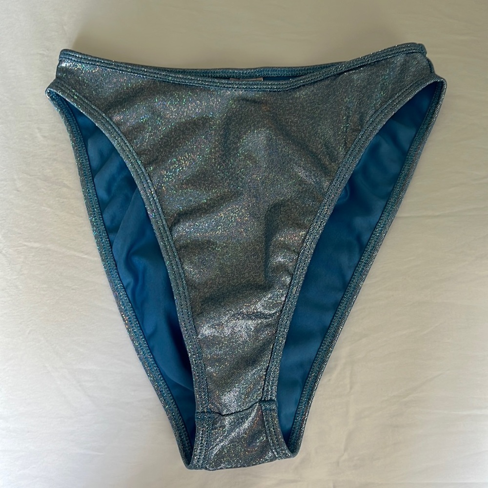 IHeartRaves blue sparkly high waisted bottoms